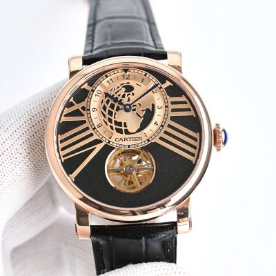 SJ Factory Cartier 316L Steel Automatic Movement 45*13MM Rose Gold Case Watch